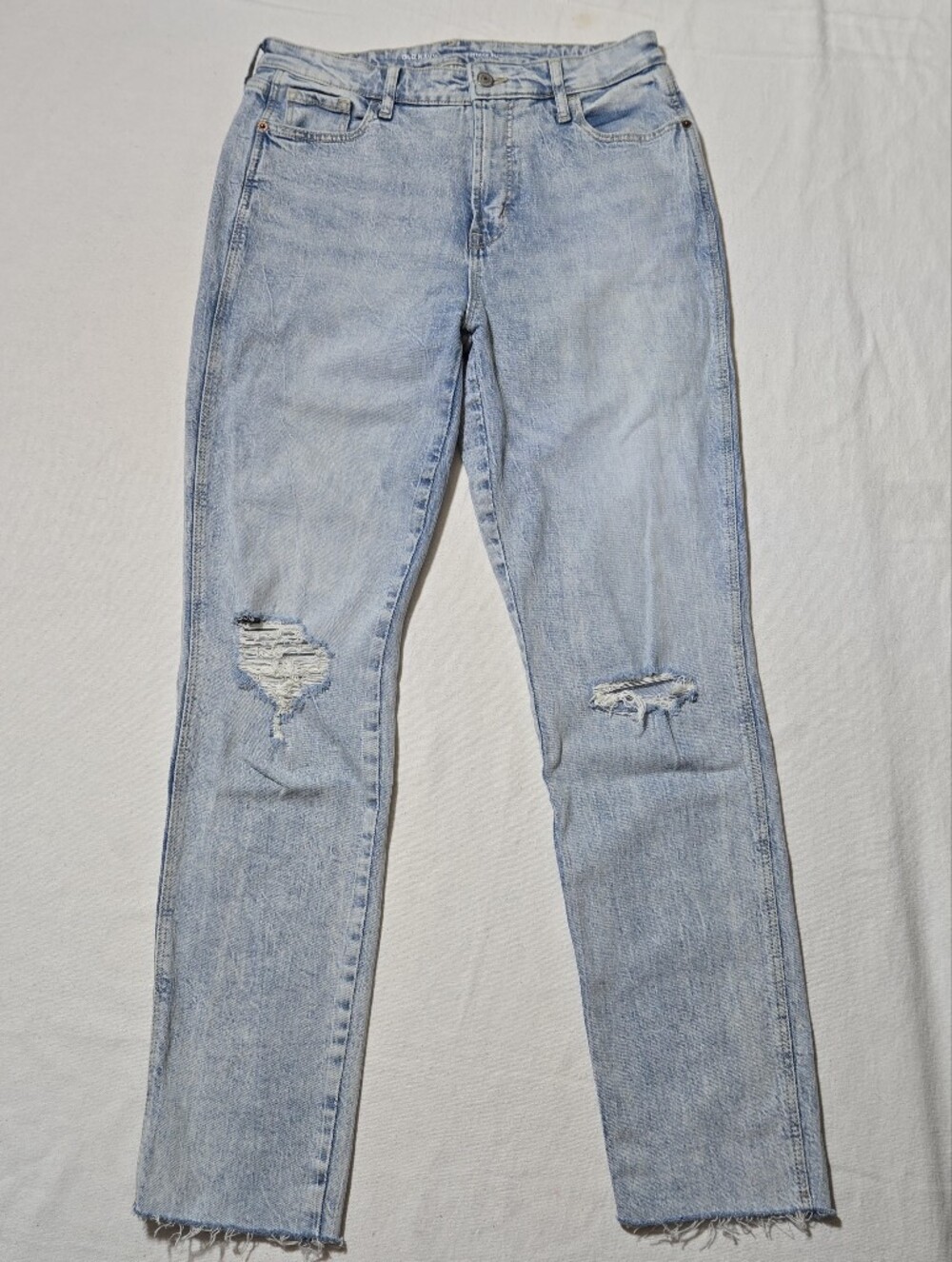 Old Navy Light Wash High-Rise Distressed Vintage Slim Jeans